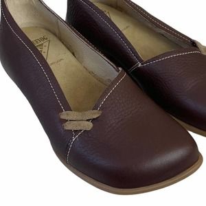 John Fluevog brown leather loafers size 8